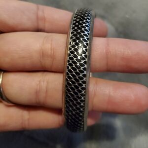 Metal Snakeskin Bangle Bracelet